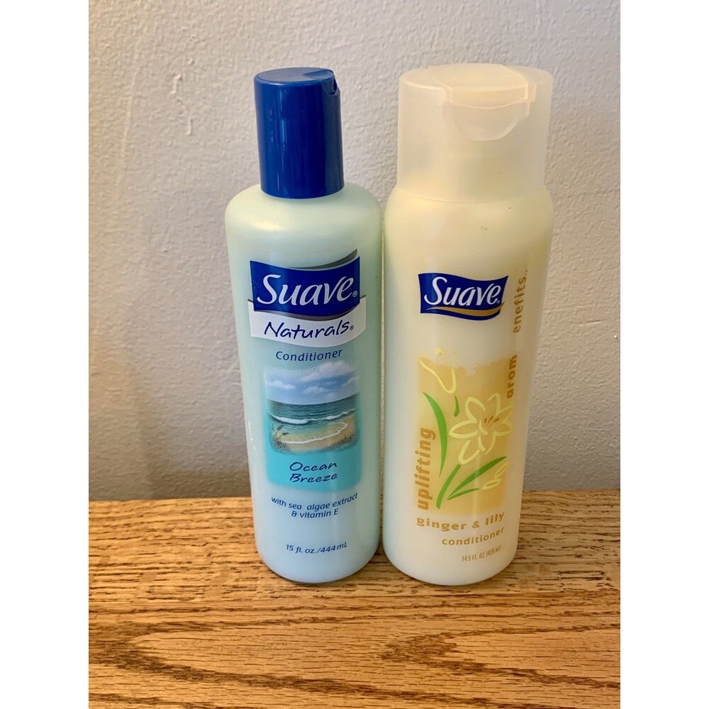(2) Suave NATURALS Ocean Breeze Ginger Lily Conditioner SET y2k VTG 15oz Aroma